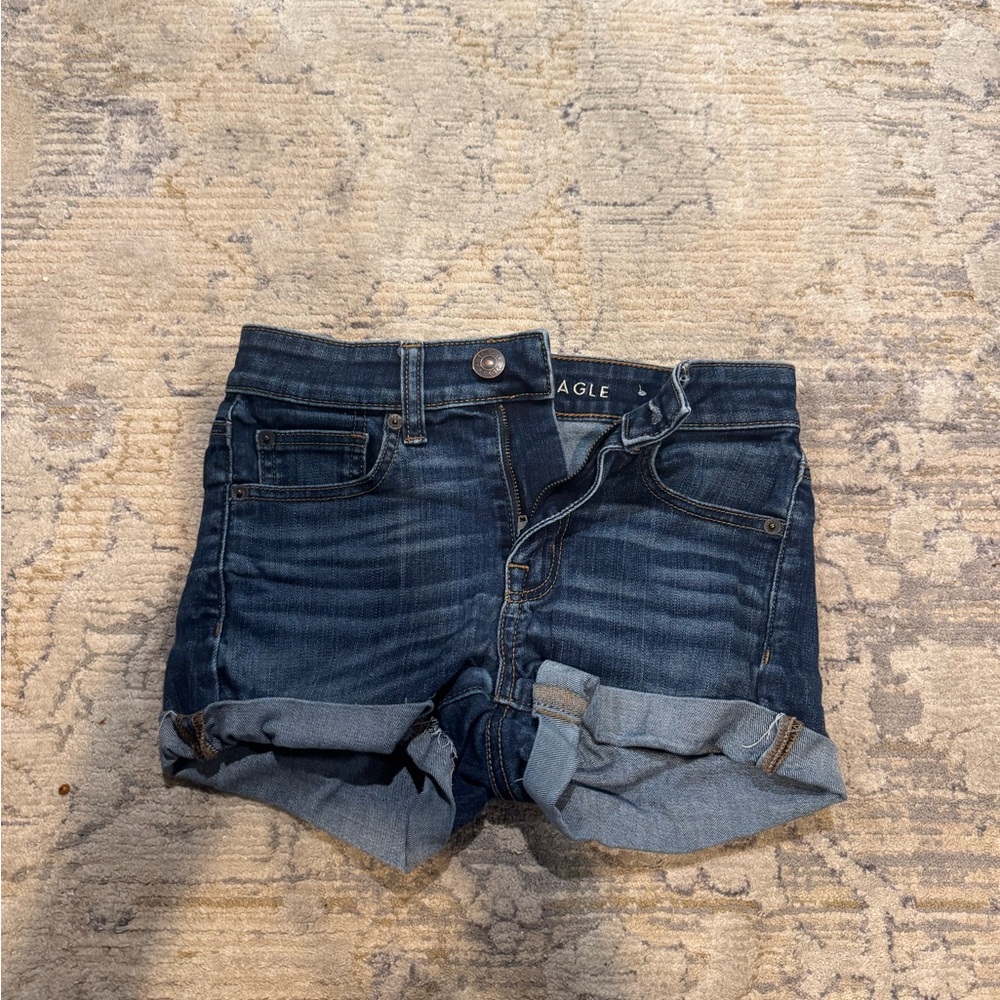 American Eagle Outfitters Kids Denim Shorts - Dark Blue